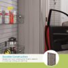 Suncast Mega Tall Storage Cabinet for Garage Organization - 31 Cu. Ft. Lockable Utility Closet with 3 Adjustable Shelves for Garden Supplies & Outdoor Tools, Multi-Wall Resin Construction, Platinum