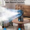 DREO TurboCool Misting Fan 516, 5℉ Drop Cooling Fans that Blow Cold Air, 150°+30° Omni-directional Oscillating, Evaporative air cooler, 26 ft/s Wind, Ultrafine Mist, 20dB Quiet, 6 Speeds 2 Modes, Grey