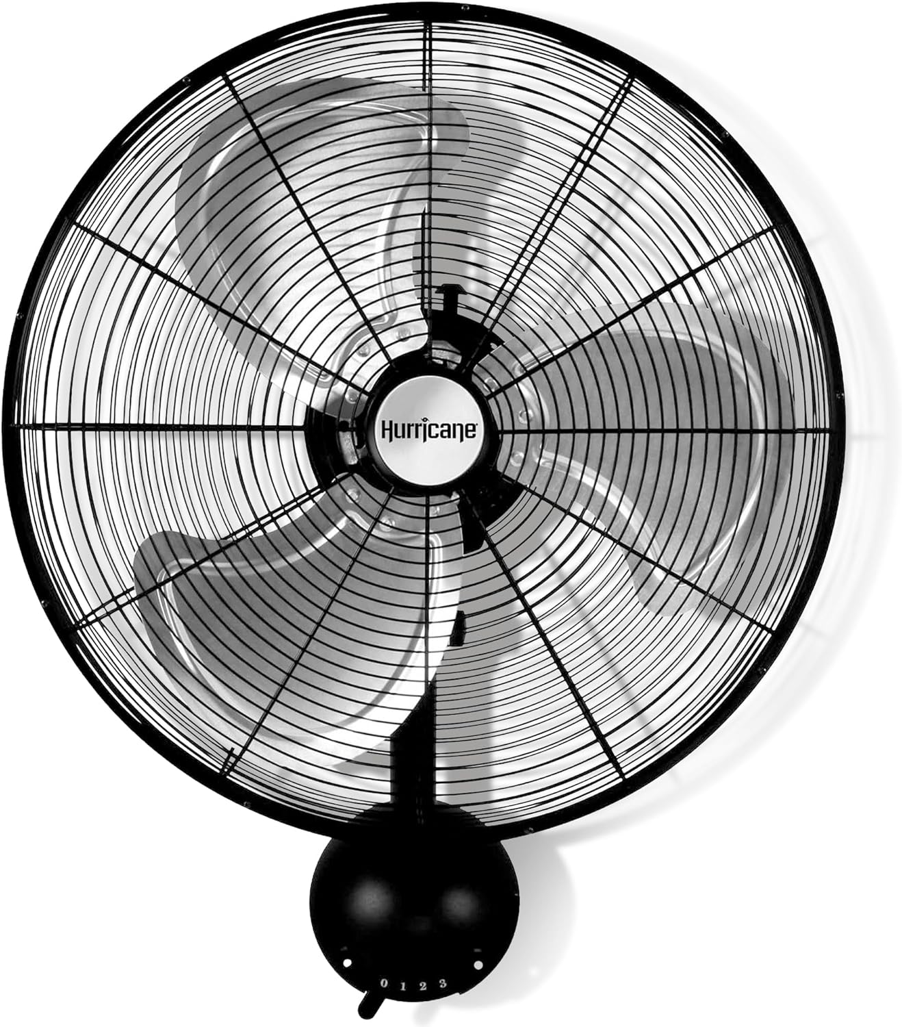 Hurricane Pro High Velocity Oscillating Metal Wall Mount Fan w/ 3 Speeds, Black, 20" - Corded Electric Air Cooling Unit w/ Powerful 4500 CFM Airflow for Home, Garage, Gym, Workshop & Greenhouse Hurricane Pro High Velocity Oscillating Metal Wall Mount Fan w/ 3 Speeds, Black, 20" - Corded Electric Air Cooling Unit w/ Powerful 4500 CFM Airflow for Home, Garage, Gym, Workshop & Greenhouse