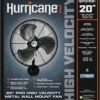 Hurricane Pro High Velocity Oscillating Metal Wall Mount Fan w/ 3 Speeds, Black, 20" - Corded Electric Air Cooling Unit w/ Powerful 4500 CFM Airflow for Home, Garage, Gym, Workshop & Greenhouse Hurricane Pro High Velocity Oscillating Metal Wall Mount Fan w/ 3 Speeds, Black, 20" - Corded Electric Air Cooling Unit w/ Powerful 4500 CFM Airflow for Home, Garage, Gym, Workshop & Greenhouse