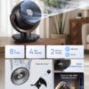DREO Fan for Bedroom, Desk Air Circulator Fan with Remote, 11 Inch Table Fans for Whole Room, 65ft Powerful Airflow, 120° Vertical Manual +90° Oscillating, 4 Speeds, 8H Timer, 25dB Quiet Fan, Home