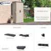 Suncast Vertical Outdoor Storage Shed with All-Weather Construction, Vanilla