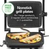 Hamilton Beach Panini Press, Sandwich Maker & Electric Indoor Grill | Floating Hinge Evenly Cooks Any Sandwich | Locking Lid | PFAS-Free Non-Stick 8" x 10" Grids | Chrome Hamilton Beach Panini Press, Sandwich Maker & Electric Indoor Grill | Floating Hinge Evenly Cooks Any Sandwich | Locking Lid | PFAS-Free Non-Stick 8" x 10" Grids | Chrome