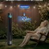 DREO TurboCool Outdoor Misting Fan 711AS, 33 ft/s High Velocity, 12 Speeds, 4 Modes Smart Standing Floor Fan, 150° Customizable Oscillating, 20 dB Quiet DC Motor for Bedroom, Weather Resistant, Charcoal