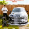 VEVOR Gas Pressure Washer 2900 PSI and 1.85 Max GPM, Upgrade Aluminum Pump with Spray Gun and Wand, 4 Nozzle Set, Low Profile Power Washer for Cars, Fences, Driveways, Homes, Patios, Furniture