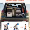 VEVOR Beach Cart with Large Wheels for Sand, 165 lbs Load Capacity, Heavy Duty Folding Beach Wagon with 12" Balloon Wheels, Insulated Cooler Bag, Umbrella Holder, Holds 4 Chairs for Camping & Fishing