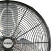 Hurricane Pro Commercial Grade Oscillating Metal Wall Mount Fan w/ 3 Speeds, Black, 20" - Corded Electric Air Cooling Unit w/ Powerful 4600 CFM Airflow for Home, Garage, Gym, Workshop & Greenhouse