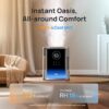 DREO 8L Smart Humidifier Large Room, 80H Runtime, Warm & Cool Mist, HM717S | Up to 600ft², Precise Humidity Control, 1500+RGB Light, 28dB, Humidifiers for Bedroom, Plants, Baby, Supports APP/Voice/Alexa, Silver