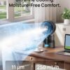 DREO TurboCool Misting Fan 516, 5℉ Drop Cooling Fans that Blow Cold Air, 150°+30° Omni-directional Oscillating, Evaporative air cooler, 26 ft/s Wind, Ultrafine Mist, 20dB Quiet, 6 Speeds 2 Modes, Grey