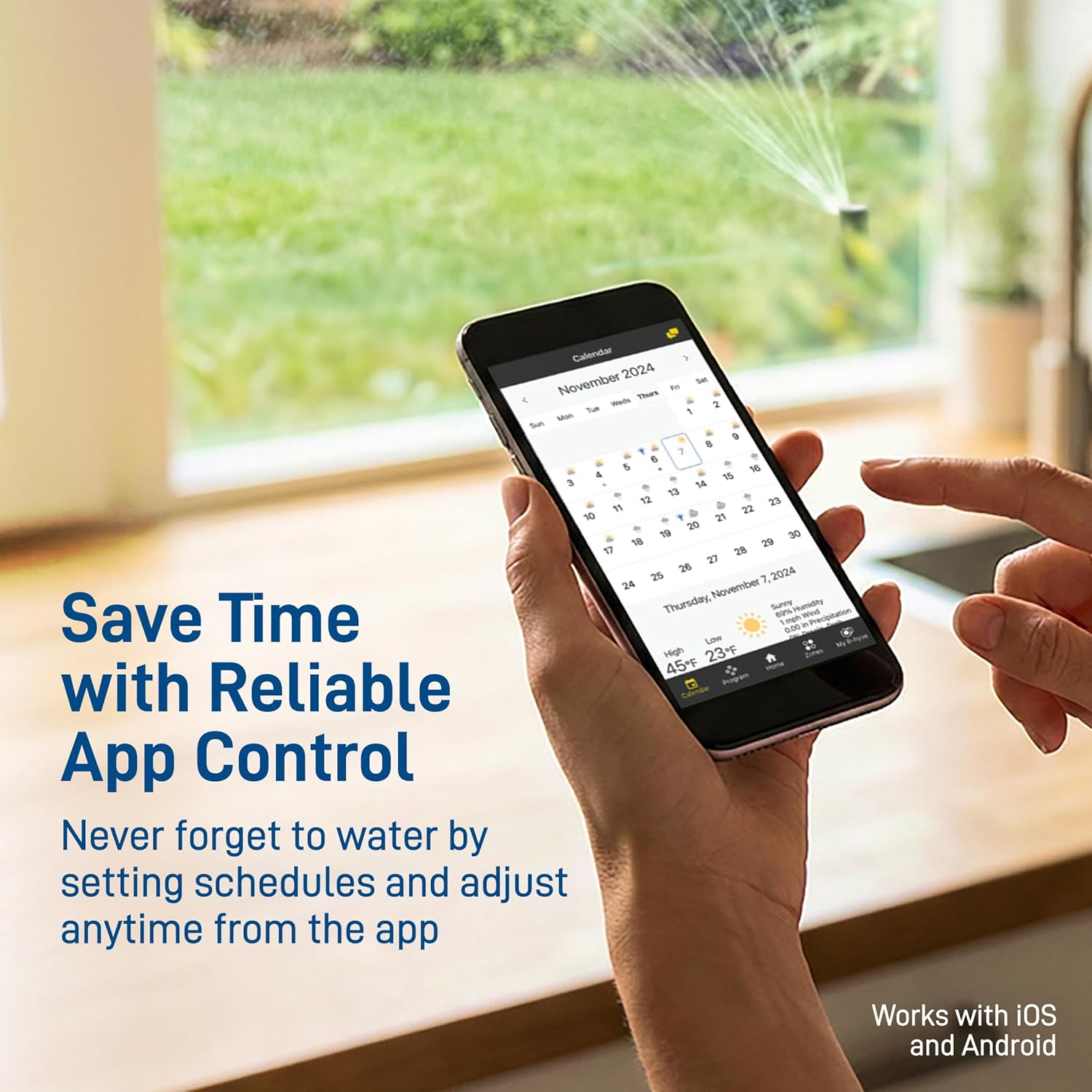 Orbit B-hyve Indoor Smart Sprinkler Controller - 8-Zone - WiFi Irrigation Controller - App Controlled Irrigation with Weather Adjustment - Easy Installation Smart Home Ready Device - 57925 Orbit B-hyve Indoor Smart Sprinkler Controller - 8-Zone - WiFi Irrigation Controller - App Controlled Irrigation with Weather Adjustment - Easy Installation Smart Home Ready Device - 57925 - Image 5