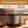 Elite Gourmet EBM8103SS Bread Maker, 3 Sizes, 19 Functions, Stainless Steel | Programmable 2 Lb Automatically Bakes Gluten-Free, White, Wheat, Rye, French and More Loaf Types at Home
