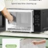 COMFEE' Countertop Microwave Oven 0.7 Cu.Ft, 700W, Black, Child Lock | 11 Power Levels, Multi-stage Cooking, Weight/Time Defrost, Memory Function, for Apartment, Dorm, Office