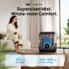 DREO 6L Smart Humidifiers for Bedroom, Large Room, 60H Runtime, Quiet 28dB | Top Fill Supersized Cool Mist Humidifier for Plants, Indoor, Home, Night Light, App/Touch/Voice Control, Black