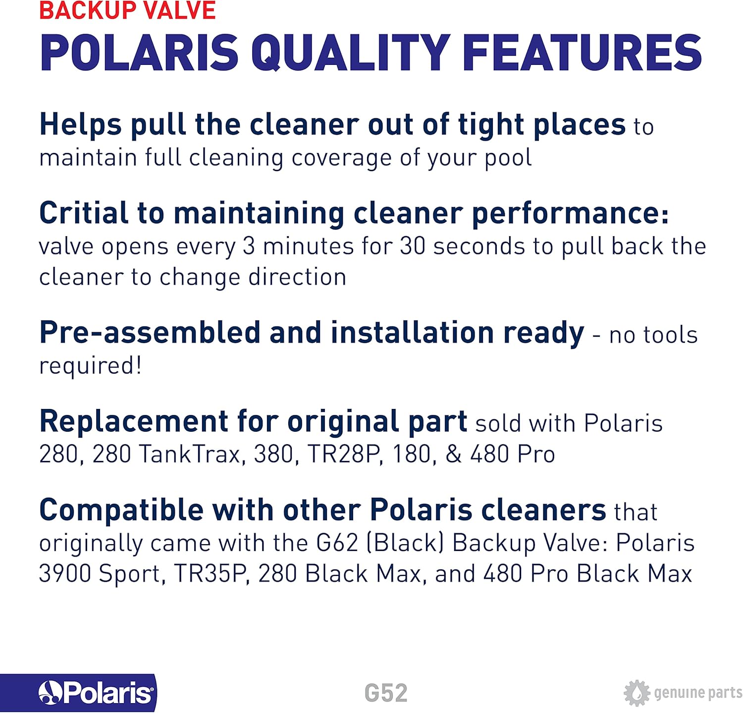 Polaris Back-Up Valve Kit Polaris Back-Up Valve Kit - Image 4