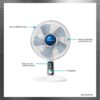 Rowenta, Desk Fan, Turbo Silence Table Fan, 12 Inches, Ultra Quiet Fan for Bedroom, Oscillating, Portable, 4 Speeds, Manual Turn Dial, White, Indoor, VU2730