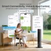 MORENTO Tower Fan for Bedroom, 36" Smart Standing Fan with WiFi APP Voice Control, 4 Modes 4 Speeds, 90° Oscillating, 12H Timer & 25dB Ultra Quiet Safe Bladeless Floor Fan with Remote, Black, 1 Pack MORENTO Tower Fan for Bedroom, 36" Smart Standing Fan with WiFi APP Voice Control, 4 Modes 4 Speeds, 90° Oscillating, 12H Timer & 25dB Ultra Quiet Safe Bladeless Floor Fan with Remote, Black, 1 Pack
