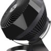 Vornado 660 Large Air Circulator Fan, 4-Speed, Whole Room Electric Fan with 90-Degree Tilt, Chrome Glide Bar, Quiet Cooling for Bedroom, Office, Dorm Room, Black Indoor