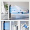 DREO Evaporative Air Swamp Cooler, 43" Cooling Fans that Blow Cold Air 2026 Upgraded, 80° Oscillating Floor Fan for Bedroom, Easy Cleaning, APP Control, Ice Packs, 4 Speeds & 4 Modes, 12H Timer, White