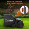 SENIX 13 Amp 15-Inch 2-in-1 Electric Dethatcher and Scarifier with 13.2-Gal Collection Bag,4-Position Depth Adjustment,Walk Behind for Lawn Garden Care Removing Thatch,Quick-Fold(SCE13-M) SENIX 13 Amp 15-Inch 2-in-1 Electric Dethatcher and Scarifier with 13.2-Gal Collection Bag,4-Position Depth Adjustment,Walk Behind for Lawn Garden Care Removing Thatch,Quick-Fold(SCE13-M)