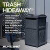 Suncast Outdoor Trash Hideaway, Resin Refuse Container w/Lid, Cyberspace, 30 Gallon Capacity - Stylish Concealed Waste Storage for Patio, Backyard, Deck or Garden, Use 30-33 Gal. Garbage Can Liners Suncast Outdoor Trash Hideaway, Resin Refuse Container w/Lid, Cyberspace, 30 Gallon Capacity - Stylish Concealed Waste Storage for Patio, Backyard, Deck or Garden, Use 30-33 Gal. Garbage Can Liners