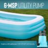 Little Giant 6-MSP 115 Volt, 1/3 HP, 2130 GPH Manual Aluminum Utility Pump with 10-Ft. Cord, Blue, 14942783