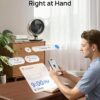 DREO 16''Height 20dB Quiet Smart Fans for Bedroom, DC Room Fan with Remote, 120°+120° Omni-Directional Oscillating Fan, 6 Modes, 9 Speeds, 12H Timer, Alexa/Google/WiFi/Voice Control, Gold