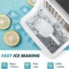 EUHOMY Ice Cube Maker Machine Countertop, 2 Ways to Add Water, 45Lbs/Day 24 Pcs Ready in 13 Mins, Self-Cleaning Portable Compact, with Ice Scoop & Basket, Perfect for Home/Kitchen/Office/Bar