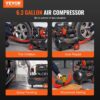 VEVOR 6.3 Gallon Air Compressor, 2 HP 3.35 CFM@90PSI Air Compressors with Max. 116PSI Pressure, Oil Free Compressor Tank for Auto Repair, Tire Inflation, Spray Painting, Woodwork Nailing