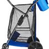 VEVOR Beach Cart, 165LBS Load Capacity, Portable Folding Beach Wagon Dolly with 10" Solid Wheel for Sand, Insulated Cooler Bag, Large Mesh Bag&Umbrella Holder for Outdoor Camping Fishing
