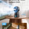 DREO TurboCool Misting Fan 516, 5℉ Drop Cooling Fans that Blow Cold Air, 150°+30° Omni-directional Oscillating, Evaporative air cooler, 26 ft/s Wind, Ultrafine Mist, 20dB Quiet, 6 Speeds 2 Modes, Grey