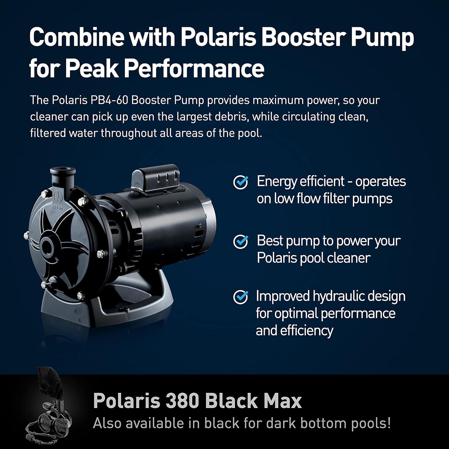 Polaris Vac-Sweep 380 Pressure Inground Pool Cleaner, Triple Jet Powered, 31ft of Hose with a Single Chamber Debris Bag Polaris Vac-Sweep 380 Pressure Inground Pool Cleaner, Triple Jet Powered, 31ft of Hose with a Single Chamber Debris Bag - Image 5