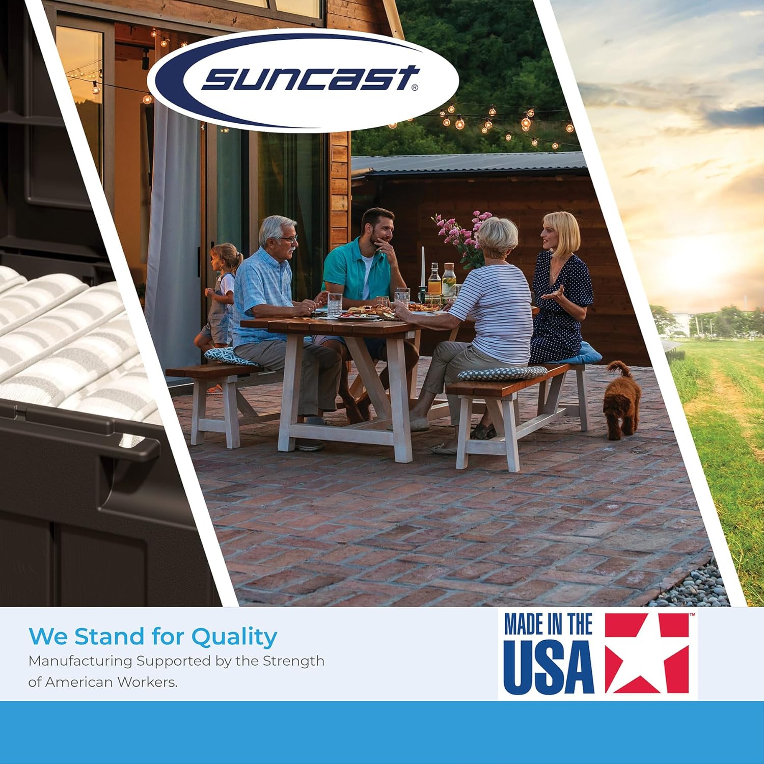 Suncast Dual Trash Hideaway Cabinet for Garbage and Recycle Bags, Discrete Outdoor Trash Cabinet with Concealed Trash Bag Holders, Holds Two 33-Gal. Bags, Made in the USA Suncast Dual Trash Hideaway Cabinet for Garbage and Recycle Bags, Discrete Outdoor Trash Cabinet with Concealed Trash Bag Holders, Holds Two 33-Gal. Bags, Made in the USA - Image 9