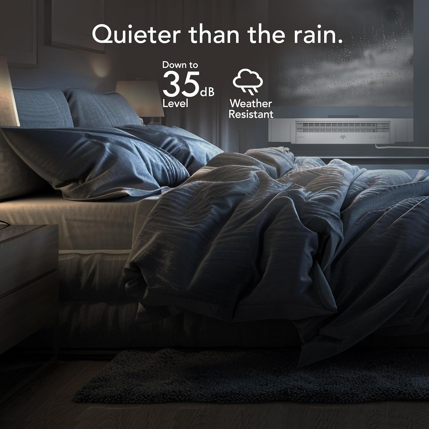 Vornado PORTAL® Window Fan with 3 Speeds, Reversible Exhaust Mode, Weather Resistant, Window Fan For Kitchen, Bedroom, Home, Low Profile, White Vornado PORTAL® Window Fan with 3 Speeds, Reversible Exhaust Mode, Weather Resistant, Window Fan For Kitchen, Bedroom, Home, Low Profile, White - Image 4