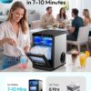 EUHOMY Nugget Ice Maker Countertop, 44Lbs/24H Sonic Ice Maker Machine, Self-Cleaning Pellet Ice Makers with Ice Scoop&Basket, Countertop Pebble Ice Maker for Home/Kitchen/Office
