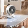 DREO Fan for Bedroom, Desk Air Circulator Fans with Remote, 11 Inch Table Fan for Whole Room, 65ft Powerful Airflow, 120° Vertical Manual and 90° Oscillating, 4 Speeds, 8H Timer, 25dB Quiet, Home
