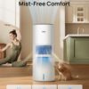 DREO Smart Evaporative Humidifier for Large Room up to 1000ft², 10L Tank | 800ml/h High Output Air Humidifiers for Bedroom, 50H Runtime with Precise Humidification for Plants, Home, Office, White