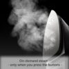 oliso M3Pro Project Steam Iron with Solemate – 1000W Ceramic Soleplate Iron and LED Light for Sewing, Quilting, Crafting, and Travel – Raspberry