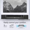 Vornado PORTAL® Window Fan with 3 Speeds, Reversible Exhaust Mode, Weather Resistant, Window Fan For Kitchen, Bedroom, Home, Low Profile, Black