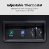 Igloo 5.0 Cu Ft. Upright Deep Freezer Chest- Deep Freezer with Quick Freezing System & Adjustable Thermostat- Low Noise Freezer with Removable Basket & LED Lights for Homes, Garages & Basements- Black