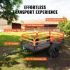VEVOR ATV UTV Trailer Tow Behind Dump Cart | 1500lbs Capacity, 15 Cubic Feet, Heavy Duty, For Lawn Mower Tractor, Yard Garden Use