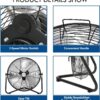BILT HARD 4650 CFM 20" High Velocity Floor Fan, 3-Speed Heavy Duty Metal Fan with Wall-Mounting System, Industrial Shop Fan for Commercial, Garage, and Greenhouse