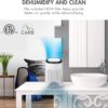 Tenergy Sorbi 1000ml Air Dehumidifier w/Purifying Function, True HEPA Filter, Auto Shutoff, Touch Control Adjustable Air Speed, Ultra-Quiet, Ideal for Closets & Bathrooms
