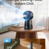 DREO TurboCool Misting Fan 516, 150°+30° Omni-directional Oscillating, Desk Cooling Fan 5℉ Drop, Evaporative air cooler, 26 ft/s Wind, Ultrafine Mist, 20dB, 6 Speeds 2 Modes, Remote Control, Black