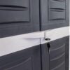 Sunnydaze 72" H Resin Garage Storage Cabinet - Garage Cabinet with Lockable Doors and Adjustable Shelves - Freestanding Utility Storage for Laundry Room, Office, Basement - Shadow