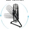B-Air Firtana 20" High Velocity Electric Garage Floor Fan for Industrial and Home Use with 3-Speeds and Tilt Adjustable Fan Head, SAFF-20, Black