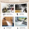 Pressurized Handheld Steam Cleaner for home with 12pcs Accessories & Safety Lock – Multi-Surface Natural Deep Steamer for Cleaning Car, Furniture, Floor, Upholstery, Tile, Grout, Windows(dark gray)