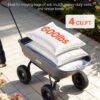 VEVOR 4 Cu.Ft 600LBS Poly Garden Cart Dump Wagon, 4 Wheel Heavy Duty Wheelbarrow with 10" Flat Free Tires, Yard Cart Dump Wagon with Quick-Release System VEVOR 4 Cu.Ft 600LBS Poly Garden Cart Dump Wagon, 4 Wheel Heavy Duty Wheelbarrow with 10" Flat Free Tires, Yard Cart Dump Wagon with Quick-Release System