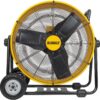 DEWALT Drum Fan High-Velocity Industrial, Drum, Floor, Barn, Warehouse Fan, Heavy Duty Air Mover with Adjustable Tilt & Large Wheel, 24", Yellow DXF2490