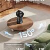 DREO TurboCool Misting Fan 516, 150°+30° Omni-directional Oscillating, Desk Cooling Fan 5℉ Drop, Evaporative air cooler, 26 ft/s Wind, Ultrafine Mist, 20dB, 6 Speeds 2 Modes, Remote Control, Black
