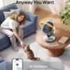 Dreo 16 Inch 25dB Quiet Smart Fans for Bedroom, DC Room Fan with Remote, 120°+120° Oscillating Fan, 6 Modes, 9 Speeds, 12H Timer,Works Alexa/Google/WiFi/Voice Control, Silver, Oversize (DR-HAF004S)